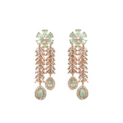Necklace - Zig Zag CZ Rose Gold Necklace - Opal Touch