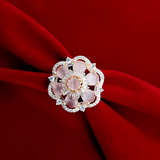 Opal Touch - Elegance Enshrined Rose Gold Ring - Ring