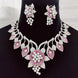 Opal Touch - Enchanting Flower Petals Rhodium Necklace - Necklace