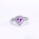 Opal Touch - Rhodium Pink Cubic Zirconia Ring -