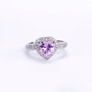 Opal Touch - Rhodium Pink Cubic Zirconia Ring -