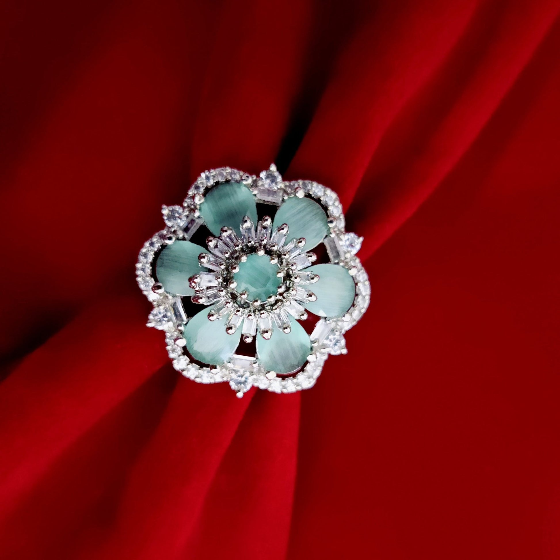 Opal Touch - Timeless Luster White Rhodium Ring - Ring